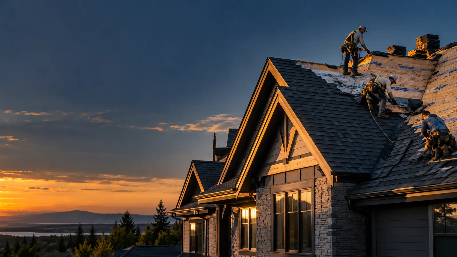 Editorial illustration for Home services & roofing